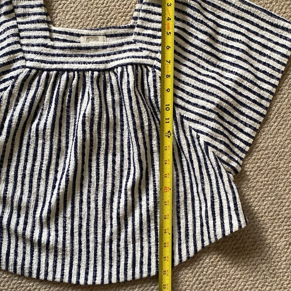 Madewell stripe top w/ curved hem - Picture 7 of 9
